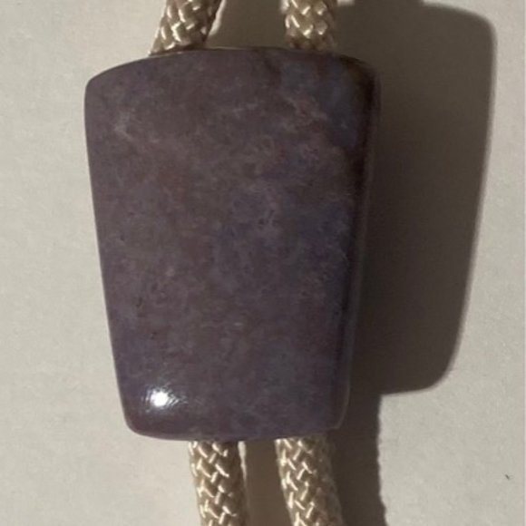 Other - Vintage Metal Bolo Tie, Nice Purple Stone Design, 1 1/2" x 1 1/4", Nice Western